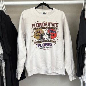Vintage 1997 Florida State Seminoles Florida Gator Football White Crew Neck